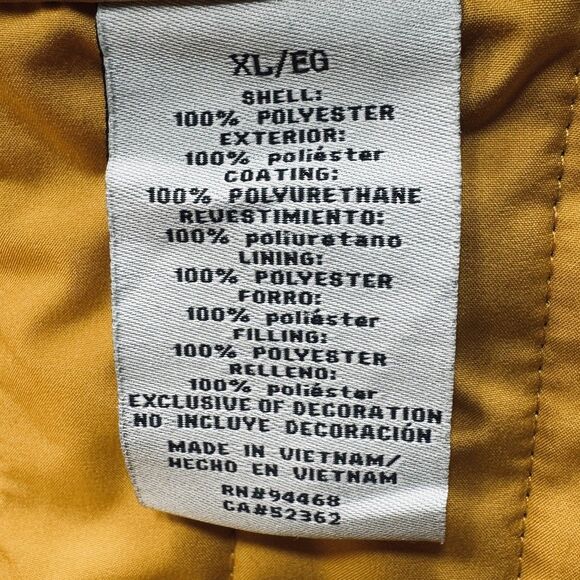 Nautica Mens XL Jacket Gray Yellow Full Zip Inner Pockets Wind Water Resistant - Picture 5 of 10